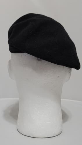 US Army Beret Size: (7 ) Black Wool Military Cap #72v - Thumbnail 3