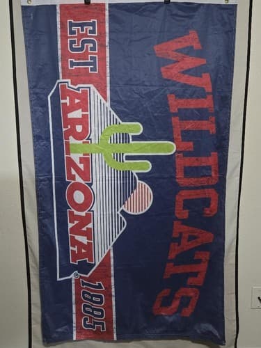 University of Arizona Wildcats Flag Est 1885 Navy Blue Red College Banner #Q76q