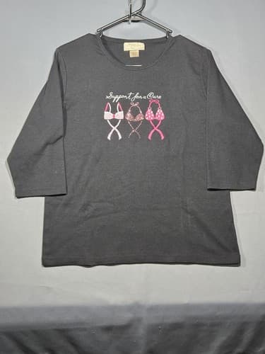 MC Sports Support For A Cure Breast Cancer Awareness Long Sleeve Shirt Men's M - Thumbnail 2