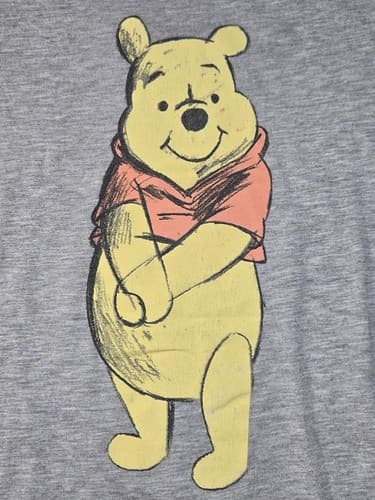 Disney Winnie the Pooh Gray Graphic T-Shirt Kids Youth Size Small #S124s - Thumbnail 4
