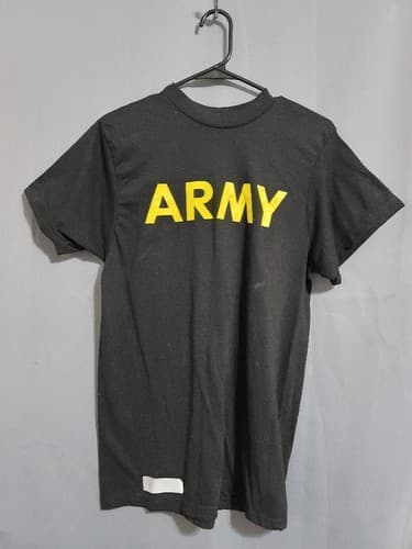 Lot of 2 -SMALL - APFU Short Sleeve Shirt Army Black and Gold #98ya - Thumbnail 2