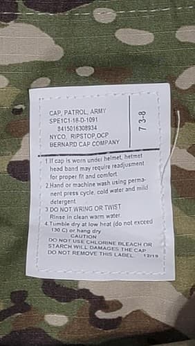 US Army OCP Patrol Cap 7 3/8 #67v - Thumbnail 6