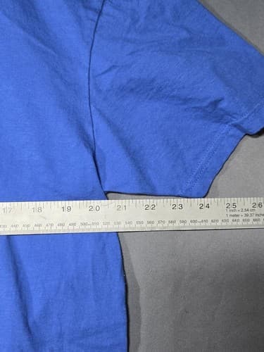 My Heart Is On That Field Baseball Graphic T-Shirt Blue Women's Size XL #S112s - Thumbnail 7