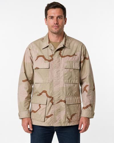 New With Tags DCU Desert Camo Military Field Jacket Large Regular 2000 Issue