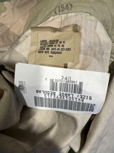 New With Tags DCU Desert Camo Military Field Jacket Large Regular 2000 Issue - Thumbnail 8