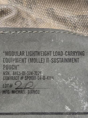 Lot of 2 USGI ACU Digital MOLLE II Sustainment Pouches NSN 8465-01-524-7226 K15k - Thumbnail 3
