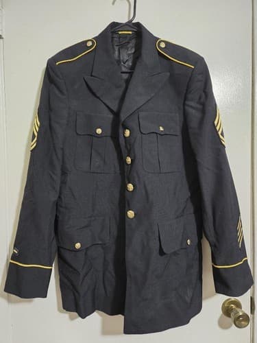 ASU Coat Mens Service Jacket Dress Army Black Size: (41/L) NSN:8405-01-552-2962