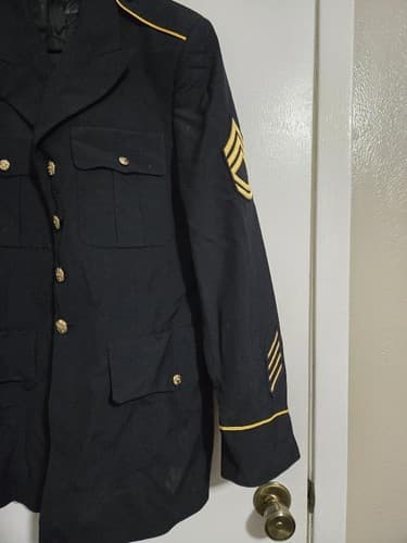ASU Coat Mens Service Jacket Dress Army Black Size: (41/L) NSN:8405-01-552-2962 - Thumbnail 3