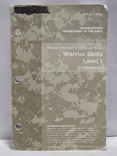 SOLDIER'S MANUAL OF COMMON TASKS WARRIOR SKILLS LEVEL 1 ARMY - Thumbnail 2