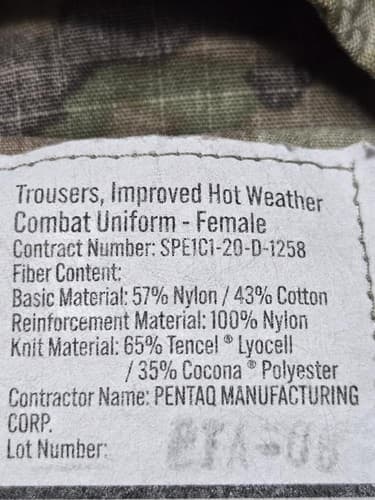 USGI IHWCU OCP Multicam Women’s Combat Pants 28R NSN 8415-01-687-6655 #J84j - Thumbnail 4