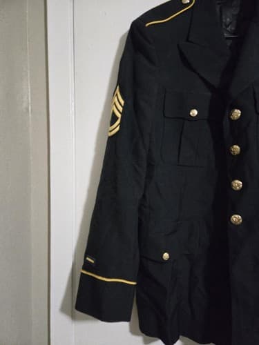 ASU Coat Mens Service Jacket Dress Army Black Size: (41/L) NSN:8405-01-552-2962 - Thumbnail 2