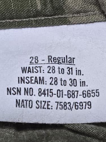 USGI IHWCU OCP Multicam Women’s Combat Pants 28R NSN 8415-01-687-6655 #J84j - Thumbnail 3