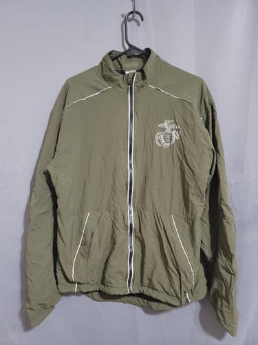 SUMMIT SPORTSWEAR MARINES GREEN RUNNING JACKET SMALL REGULAR #53v