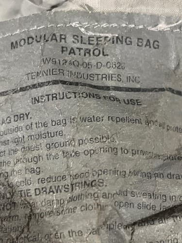 USGI Modular Sleep System Patrol Sleeping Bag Foliage Green Army Issue - Thumbnail 7