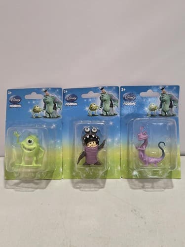 Lot of 3 - Disney Pixar Monsters Inc Mini Figures Boo, Mike, Randal #L48l