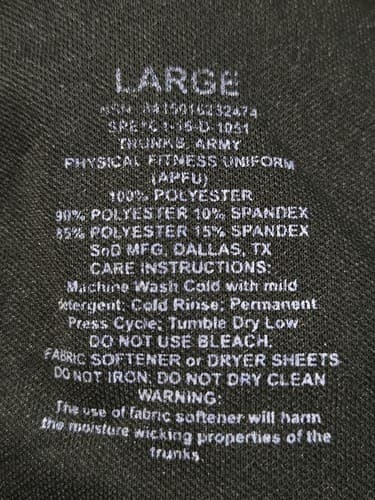US Army APFU PT Uniform Lot XL Shirt and L Shorts Size mixed Short Sleeve - Thumbnail 7