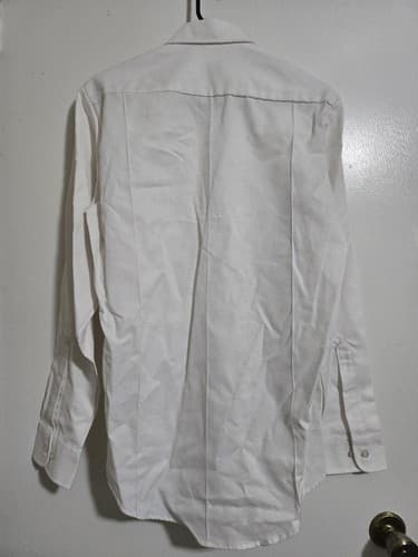 DSCP men’s US Shirt White Long Sleeve Size: (15x34) #F26f - Thumbnail 2