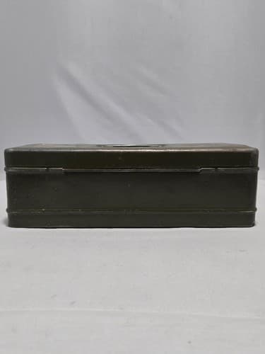 Vintage Military Metal Climax Box Heavy Duty Steel Tool Chest Green VGC #R96r - Thumbnail 2