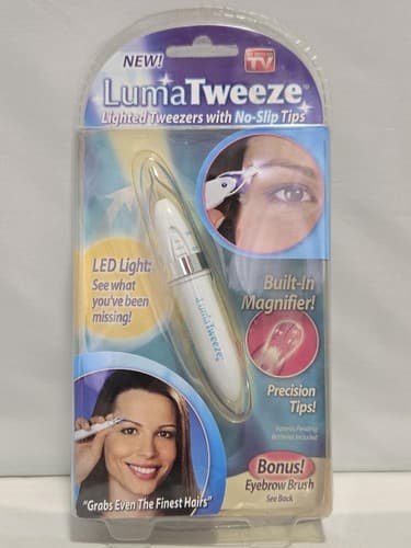 Luma Tweeze Lighted Tweezers Precision Grooming Beauty Tool LED Lighted #R84r