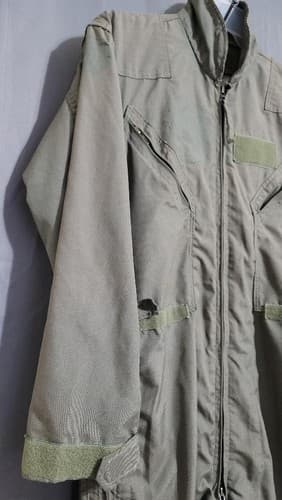 Vintage 1993 Flyers Coveralls Summer Fire Resistant Green 42/Short #69n - Thumbnail 2