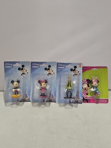 Lot of 4 Disney Mickey Mouse Figurines – Mickey, Minnie & Goofy