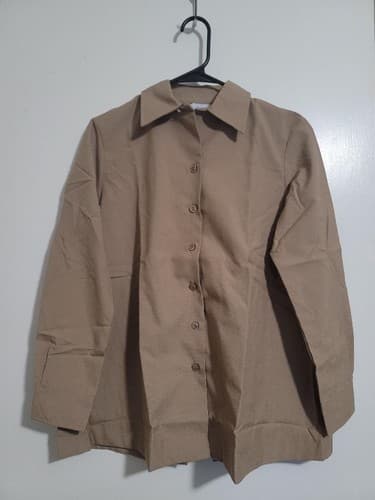 DSCP Marine Men's Poly/Wool Khaki LS Shirt 8410015146622 Size: (Small) #77z