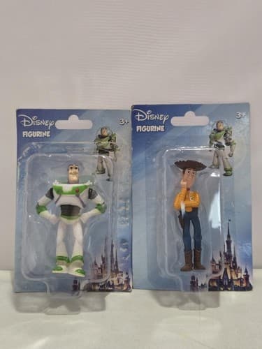 Lot of 2 Disney Pixar Toy Story Mini Figures – Woody & Buzz Lightyear #L46l