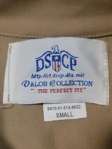 DSCP Marine Men's Poly/Wool Khaki LS Shirt 8410015146622 Size: (Small) #77z - Thumbnail 3