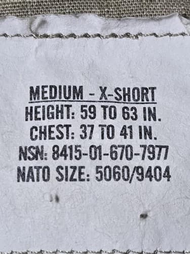 IHWCU Multicam Jacket Medium/XShort NSN 8415016707977 USGI Hot Weather Coat - Thumbnail 5