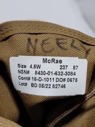 McRae Footwear Hot Weather Vibram Military Combat Boots Men's Size 4.5W #77v - Thumbnail 7