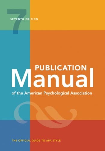 Publication Manual APA 7th Edition Official Paperback