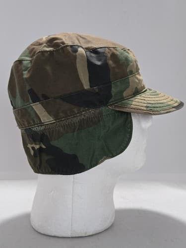 USGI BDU Woodland Patrol Cap Cold Weather – Size 7 1/4 NSN 8415-01-084-1686#L35l - Thumbnail 2