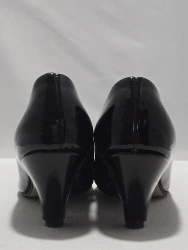 Capps Women’s Military Dress Shoes Black Patent High Heels Size 7M#M84m - Thumbnail 3