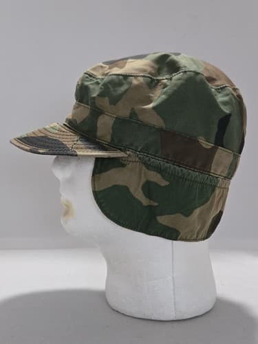 USGI BDU Woodland Patrol Cap Cold Weather – Size 7 1/4 NSN 8415-01-084-1686#L35l - Thumbnail 4