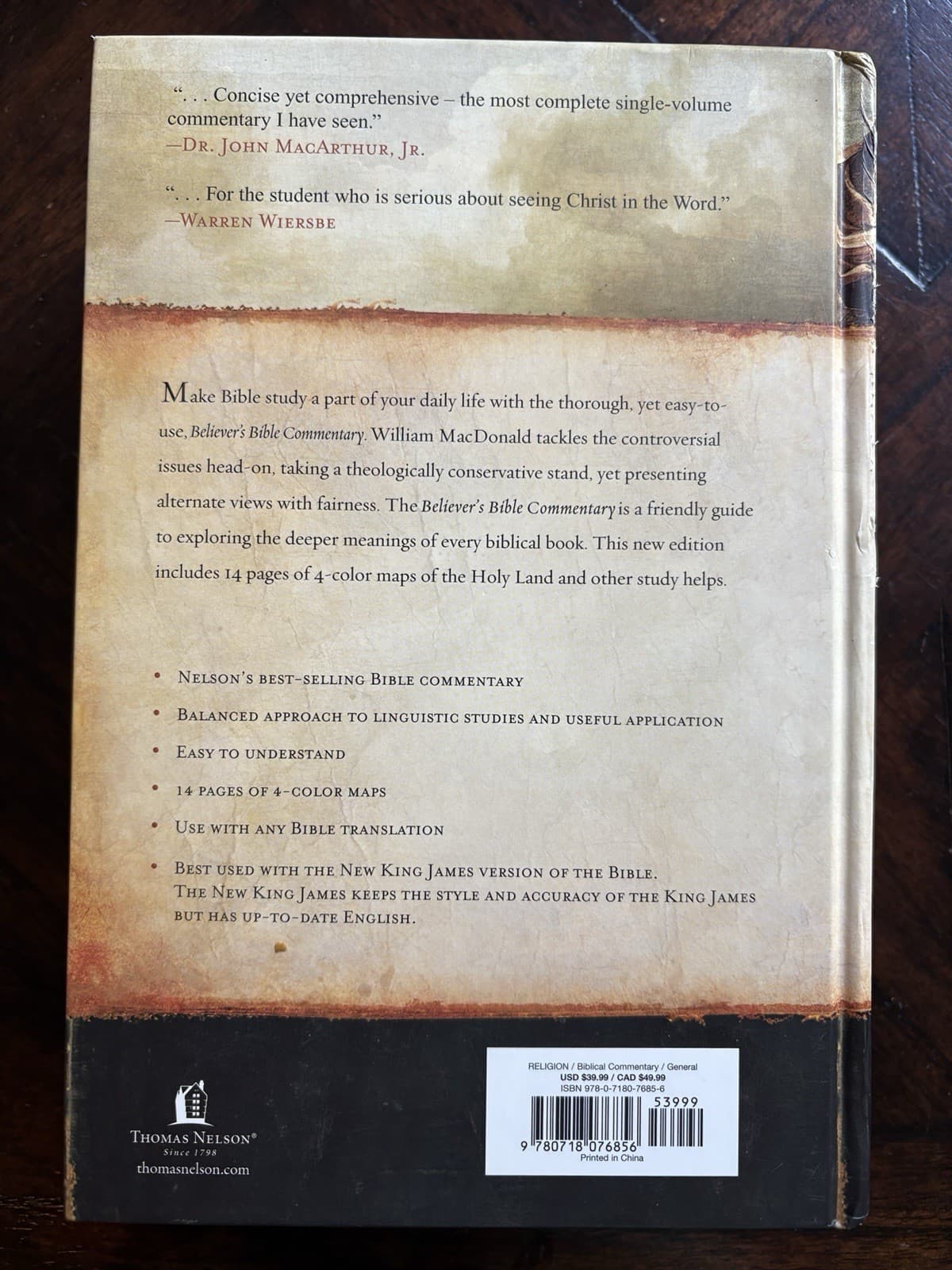 Believer’s Bible Commentary 2nd Edition William MacDonald Hardcover Study - Thumbnail 2