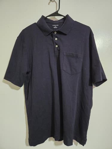 Large - Lands'End Shirt Polo Short Sleeve #F39f