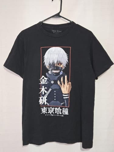 Tokyo Ghoul Ken Kaneki Graphic T-Shirt Mens Size Medium Black Anime Manga #R2r