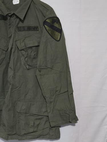 Vintage 60s US Army Jungle Fatigue Jacket Ripstop M-R 8405-935-4708 Vietnam War - Thumbnail 3