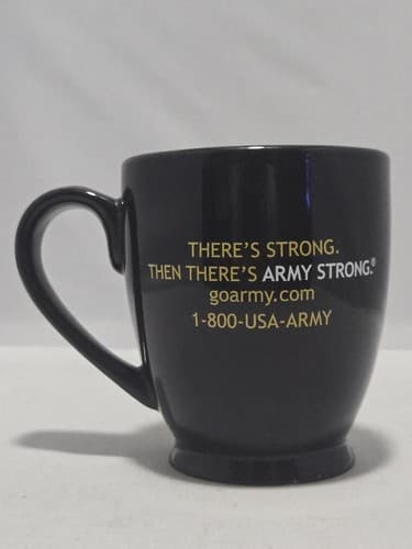 US Army Coffee Mug White Ceramic Military Veteran Gift Logo Cup VGC #S2s - Thumbnail 2