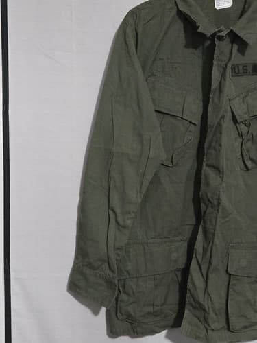 Vintage 60s US Army Jungle Fatigue Jacket Ripstop M-R 8405-935-4708 Vietnam War - Thumbnail 2