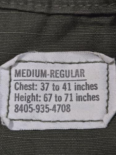 Vintage 60s US Army Jungle Fatigue Jacket Ripstop M-R 8405-935-4708 Vietnam War - Thumbnail 7