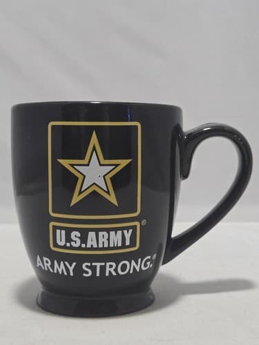 US Army Coffee Mug White Ceramic Military Veteran Gift Logo Cup VGC #S2s