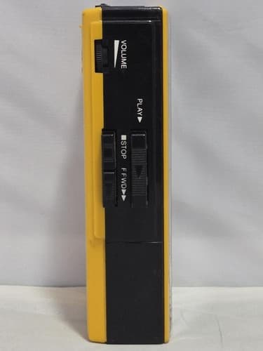 Vintage GPX Portable Cassette Player Walkman Style Yellow Retro Untested #S72s - Thumbnail 3