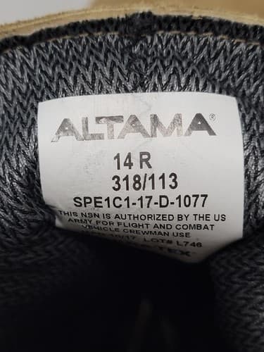 Altama Combat Boots SPE1C1-17-D-1004 Size: (14R) #B81b - Thumbnail 7