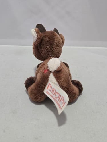 Rudolph The Red-Nosed Reindeer Plush Stuffed Animal Holiday Toy VGC #R80r - Thumbnail 3