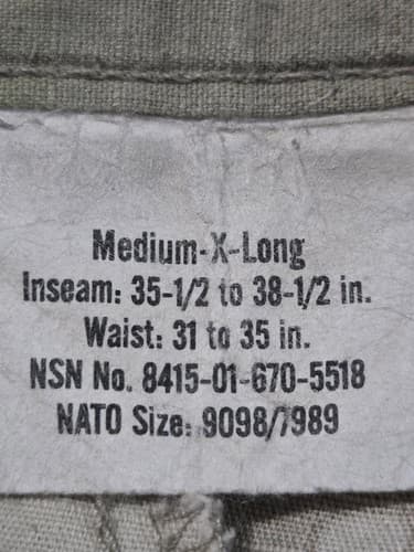IHWCU Multicam Pants Medium/X-Long NSN:8415-01-670-5518 #L30l - Thumbnail 4
