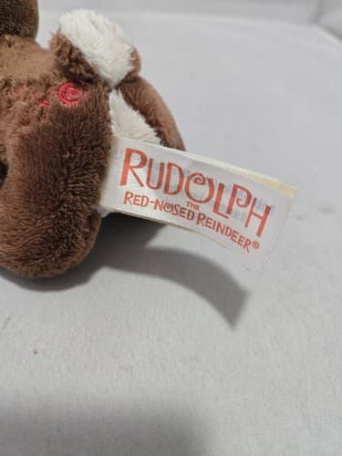 Rudolph The Red-Nosed Reindeer Plush Stuffed Animal Holiday Toy VGC #R80r - Thumbnail 7