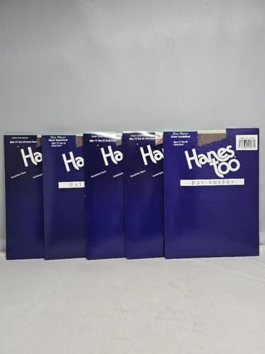 Hanes Too Sheer Control Top Pantyhose Lot of 5 Size CD Barely There Little Color