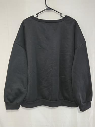 SHEIN Men's Black Long Sleeve T-Shirt Size 3XL Solid Casual Essential Tee VGC - Thumbnail 3