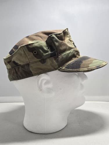 USN Woodland BDU Utility Cap Sz Medium Eagle Insignia NSN 8405-01-246-4188 #DC64 - Thumbnail 2